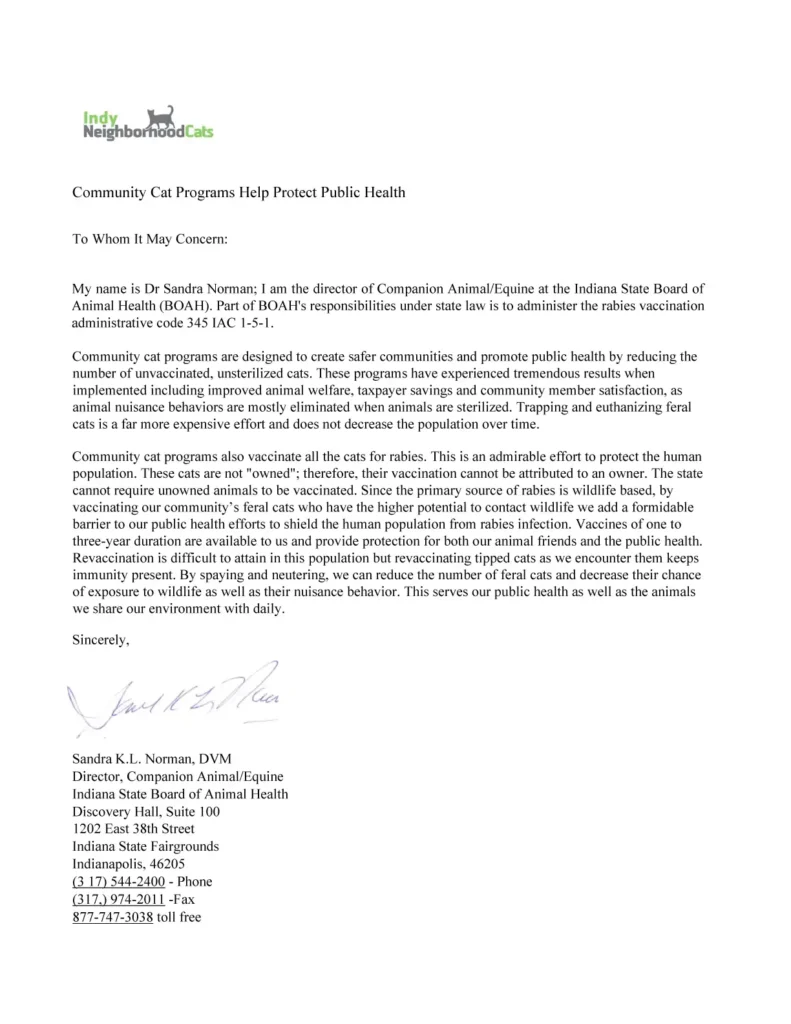 dr. norman, indiana state board of animal health