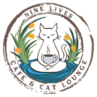 nine lives cafe and cat lounge logo